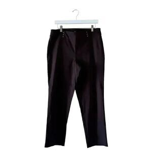 JM Collection Trousers Office Career Burgundy High Waist Pull On Pants LP